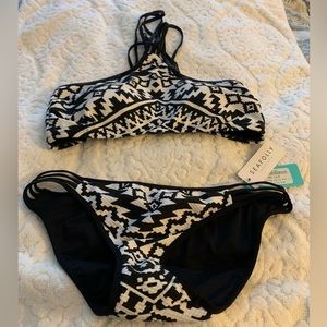 Seafolly black & white size 12 bikini